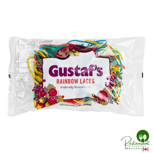 Gustaf's Rainbow Licorice Laces 2 lb. - 10/Case