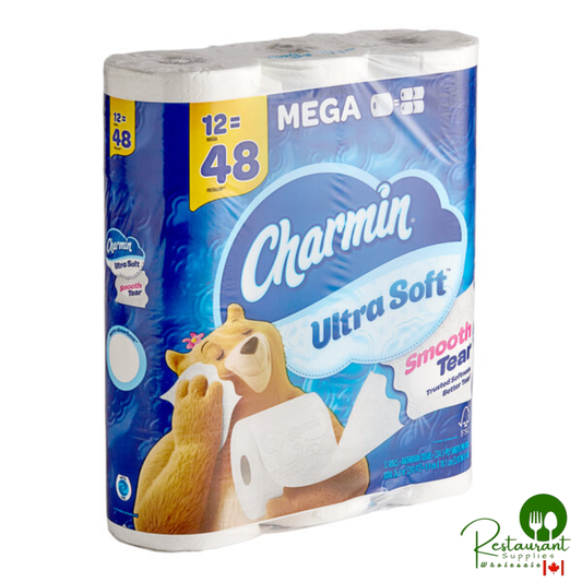 Charmin Ultra Soft 4" x 4" 2-Ply 224 Sheet Toilet Paper Mega Roll - 12/Pack