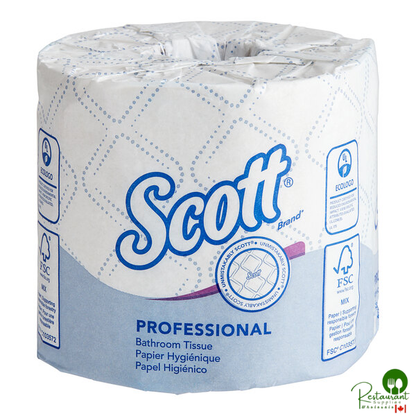 Scott® Professional 4" x 4" Individually-Wrapped 2-Ply Standard 550 Sheet Toilet Paper Roll - 20/Case