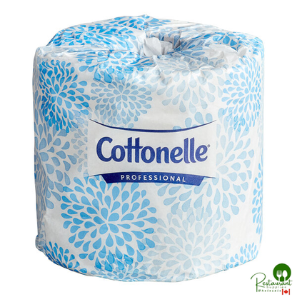 Cottonelle® Professional 4" x 4" Individually-Wrapped 2-Ply 451 Sheet Toilet Paper Roll - 20/Case
