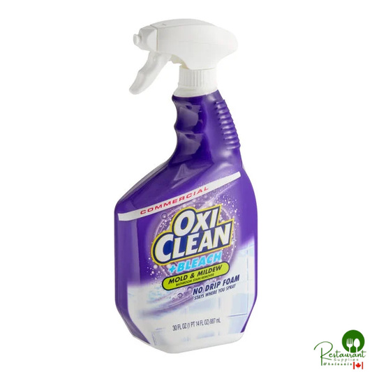 OxiClean + Bleach 30 oz. Mold & Mildew No-Drip Foam Bathroom Stain Remover - 8/Case