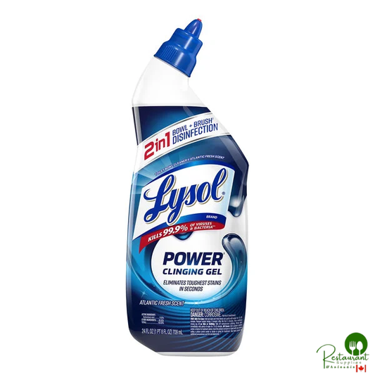 Lysol RAC98012 24 oz. Power Clinging Gel Toilet Bowl Cleaner - 9/Case
