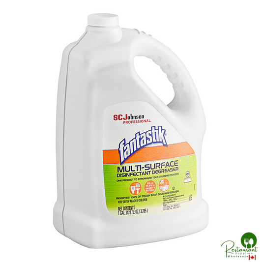 SC Johnson 311930 fantastik® 1 Gallon / 128 oz. Multi-Surface Disinfectant Degreaser - 4/Case