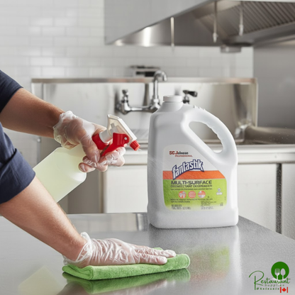 SC Johnson 311930 fantastik® 1 Gallon / 128 oz. Multi-Surface Disinfectant Degreaser - 4/Case