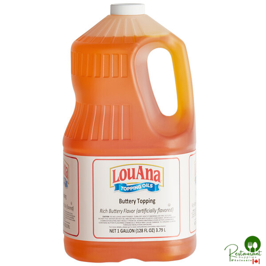 LouAna 1 Gallon Butter Flavored Topping - 4/Case