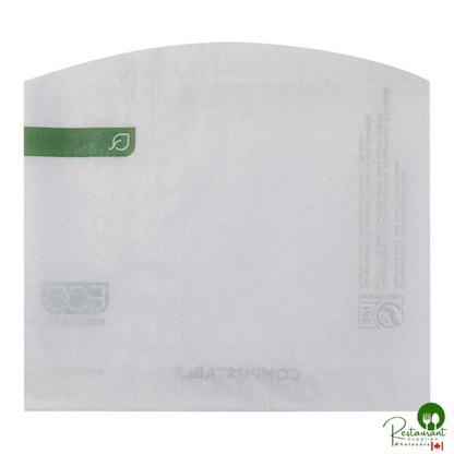 Eco-Products 5 1/2" x 4 1/2" White Compostable Dry Waxed French Fry Bag - 1,000/Case