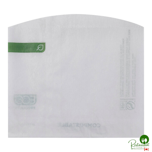 Eco-Products 5 1/2" x 4 1/2" White Compostable Dry Waxed French Fry Bag - 1,000/Case