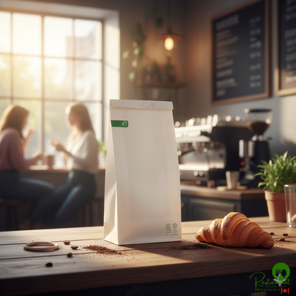 Eco-Products 1 lb. White Compostable Paper Bag - 1,000/Case