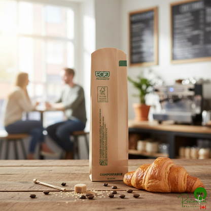 Eco-Products 2 3/4" x 10" Kraft Compostable Silverware / Bakery Bag - 2,000/Case