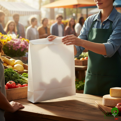 Duro 15" x 18" White Merchandise Bag - 500/Bundle