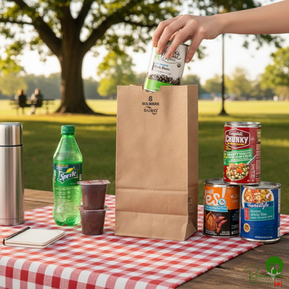 Duro Bulwark 8 lb. Extra Heavy-Duty Natural Kraft Bag - 400/Bundle