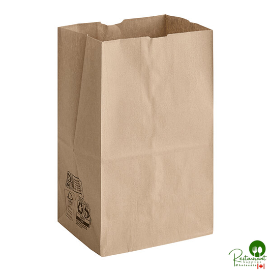 Duro 20 lb. Shorty Natural Kraft Paper Bag - 500/Bundle