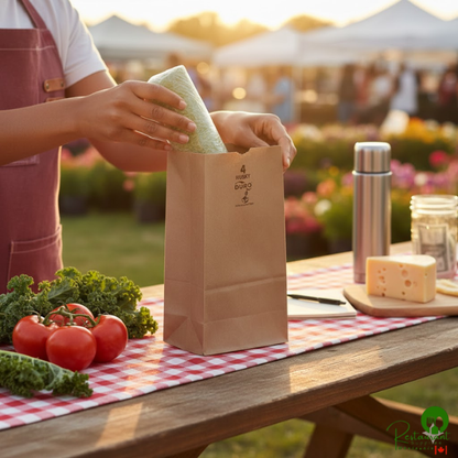 Duro Husky Dubl Life 4 lb. Heavy Duty Natural Kraft Bag - 400/Bundle