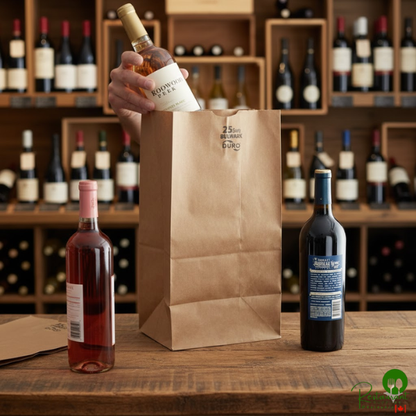 Duro Bulwark 25 lb. Shorty Extra Heavy-Duty Natural Kraft Bag - 400/Bundle