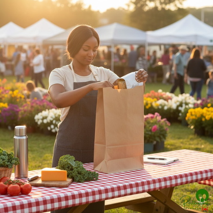 Duro 1/4 Natural Kraft Paper Barrel Sack - 250/Case