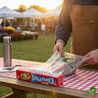 SC Johnson Saran™ 073681 Cling Plus 200 Sq. Ft. Plastic Wrap - 12/Case