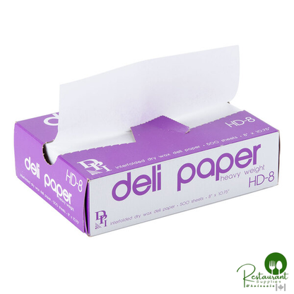 Durable Packaging HD-8 Heavy Weight Interfolded Deli Sheets 8" x 10 3/4" - 6,000/Case