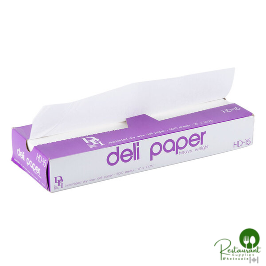 Durable Packaging HD-15 Heavy Weight Interfolded Deli Sheets 15" x 10 3/4" - 6,000/Case