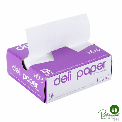 Durable Packaging HD-6 Heavy Weight Interfolded Deli Sheets 6" x 10 3/4" - 6,000/Case