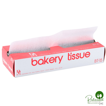 Durable Packaging BT-15 Interfolded Bakery Tissue Sheets 15" x 10 3/4" - 6,000/Case