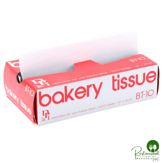 Durable Packaging BT-10 Interfolded Bakery Tissue Sheets 10" x 10 3/4" - 8,000/Case
