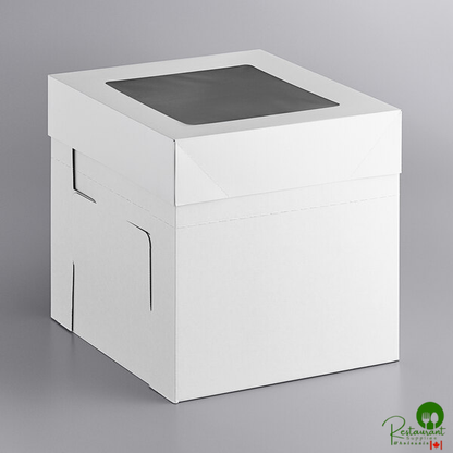 Enjay B-FB12 12" x 12" x 12" Flexbox White Adjustable Cake / Bakery Box - 25/Case