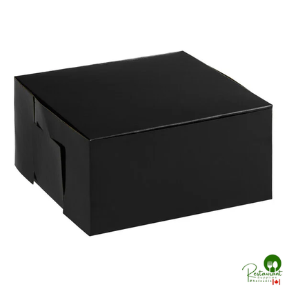 Enjay B-BLK-10105 10" x 10" x 5" Black Cake / Bakery Box - 100/Bundle