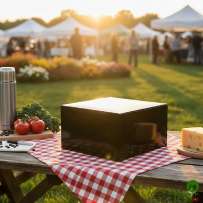 Enjay B-BLK-10105 10" x 10" x 5" Black Cake / Bakery Box - 100/Bundle