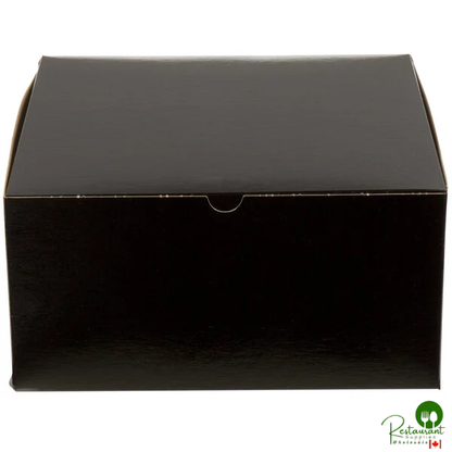 Enjay B-BLK-12126 12" x 12" x 6" Black Cake Box - 50/Bundle