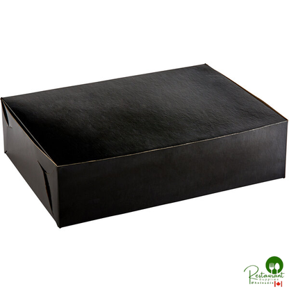 Enjay B-BLK-14195 19" x 14" x 5" Black Half Sheet Cake / Bakery Box - 50/Bundle