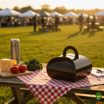 Enjay B-TULIPSINGLEBLACK 4" x 4" x 3 3/4" Black Single Cupcake Tulip Box with 1 Compartment Insert - 100/Case