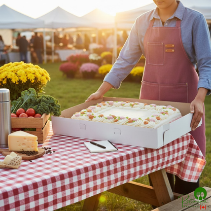 Inno-Pak 26" x 18" x 4" White / Kraft Cake Tray / Bakery Box - 50/Case