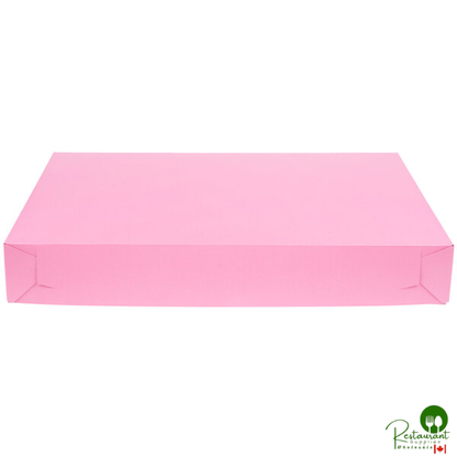 28" x 20" x 4" Pink Full Sheet 2-Piece Cake / Bakery Box - 50/Bundle