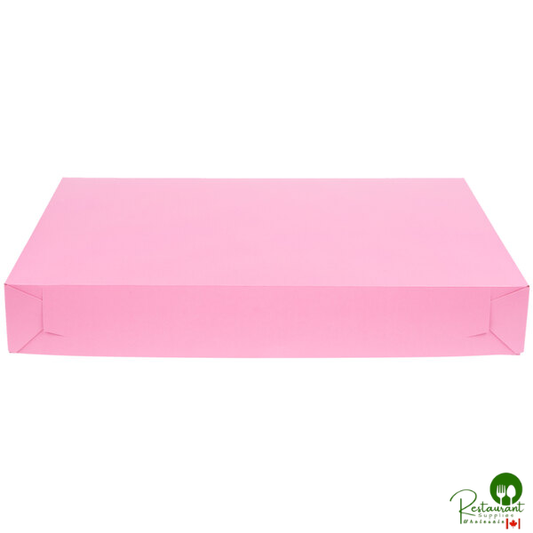 28" x 20" x 4" Pink Full Sheet 2-Piece Cake / Bakery Box - 50/Bundle