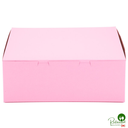 14" x 14" x 5" Pink Cake / Bakery Box - 50/Bundle