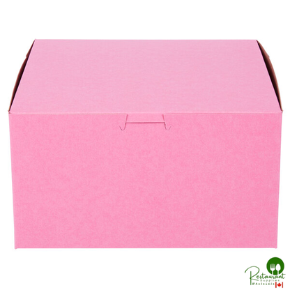 9" x 9" x 5" Pink Cake / Bakery Box - 100/Bundle