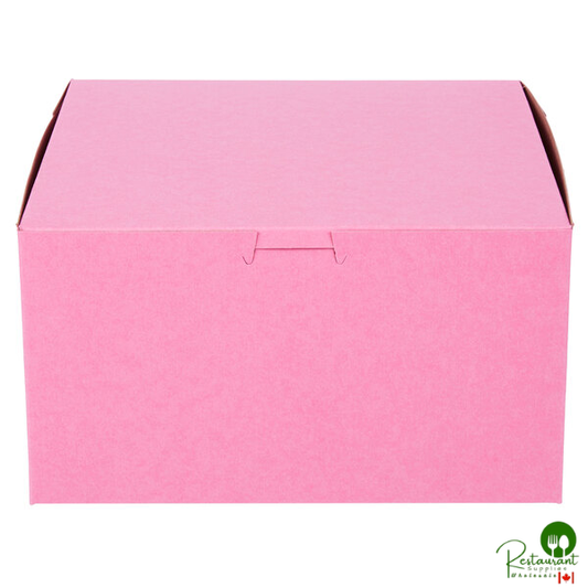 9" x 9" x 5" Pink Cake / Bakery Box - 100/Bundle