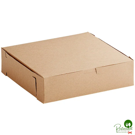 9" x 9" x 2 1/2" Kraft Bakery Box - 250/Bundle