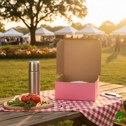 9" x 9" x 4" Pink Cake / Bakery Box - 200/Bundle