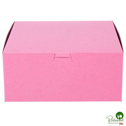 9" x 9" x 4" Pink Cake / Bakery Box - 200/Bundle