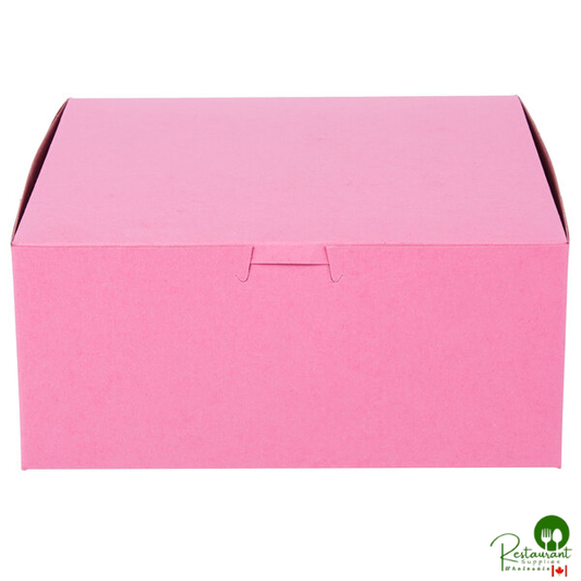 9" x 9" x 4" Pink Cake / Bakery Box - 200/Bundle