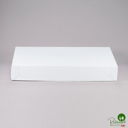 28" x 18" x 5" White Full Sheet 2-Piece Cake / Bakery Box - 50/Bundle