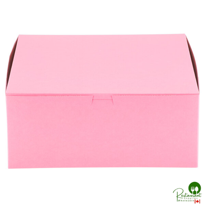 12" x 12" x 5" Pink Cake / Bakery Box - 100/Bundle