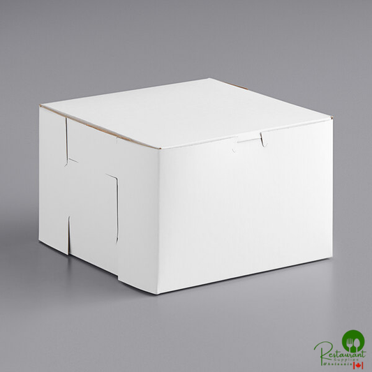 9" x 9" x 6" White Cake / Bakery Box - 100/Bundle