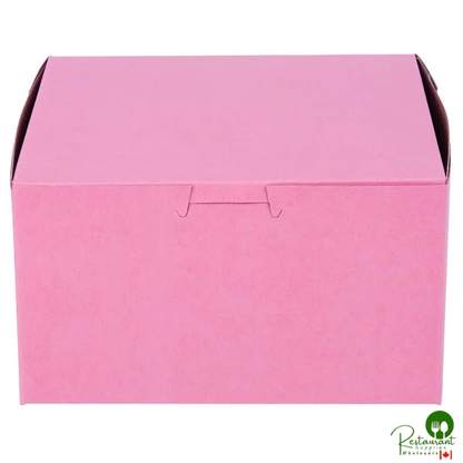 7" x 7" x 4" Pink Cake / Bakery Box - 250/Bundle