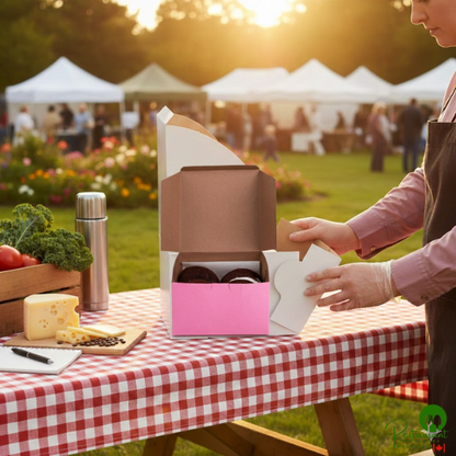 7" x 7" x 4" Pink Cake / Bakery Box - 250/Bundle