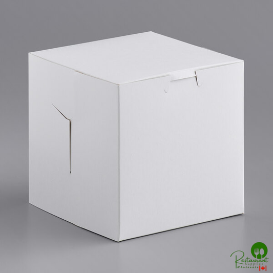 6" x 6" x 6" White Cake / Bakery Box - 100/Bundle