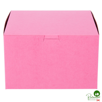 8" x 8" x 5" Pink Cake / Bakery Box - 100/Bundle