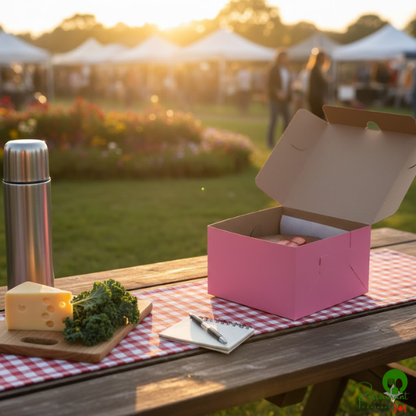 8" x 8" x 5" Pink Cake / Bakery Box - 100/Bundle