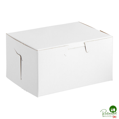 5 1/2" x 4" x 3" White Customizable Cake / Bakery Box - 250/Bundle